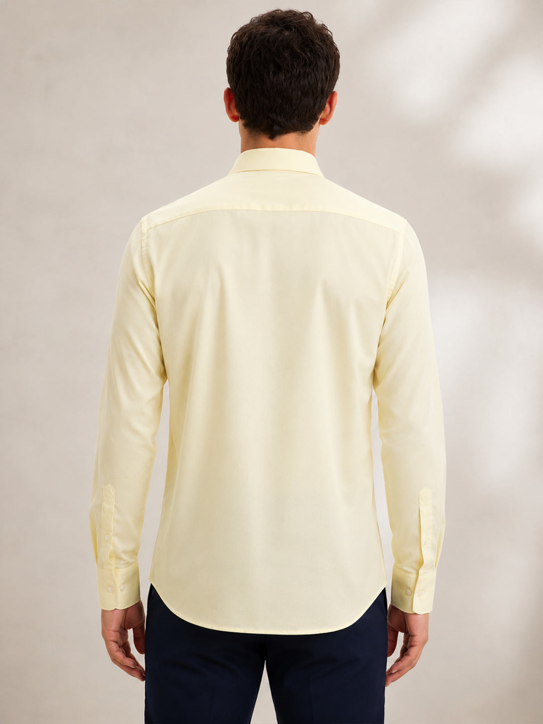 Berkeley Men's Regular 100% Cotton Formal Solid Shirt Yellow