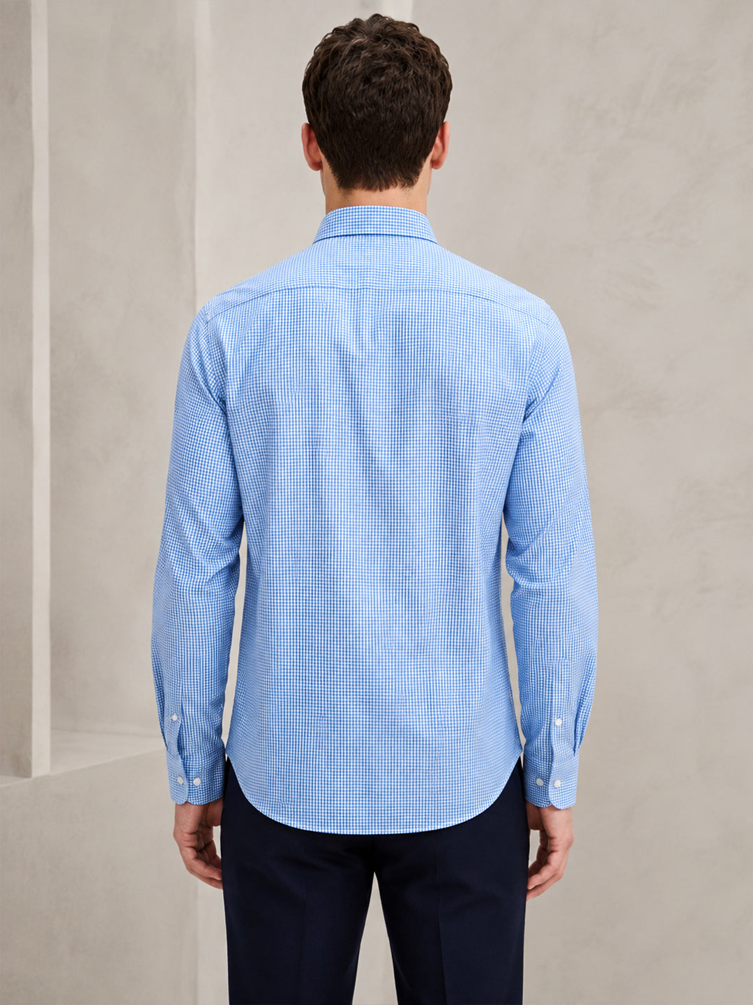 Berkeley Men's 100% Cotton Yarn Dyed Regular Formal Check Shirt