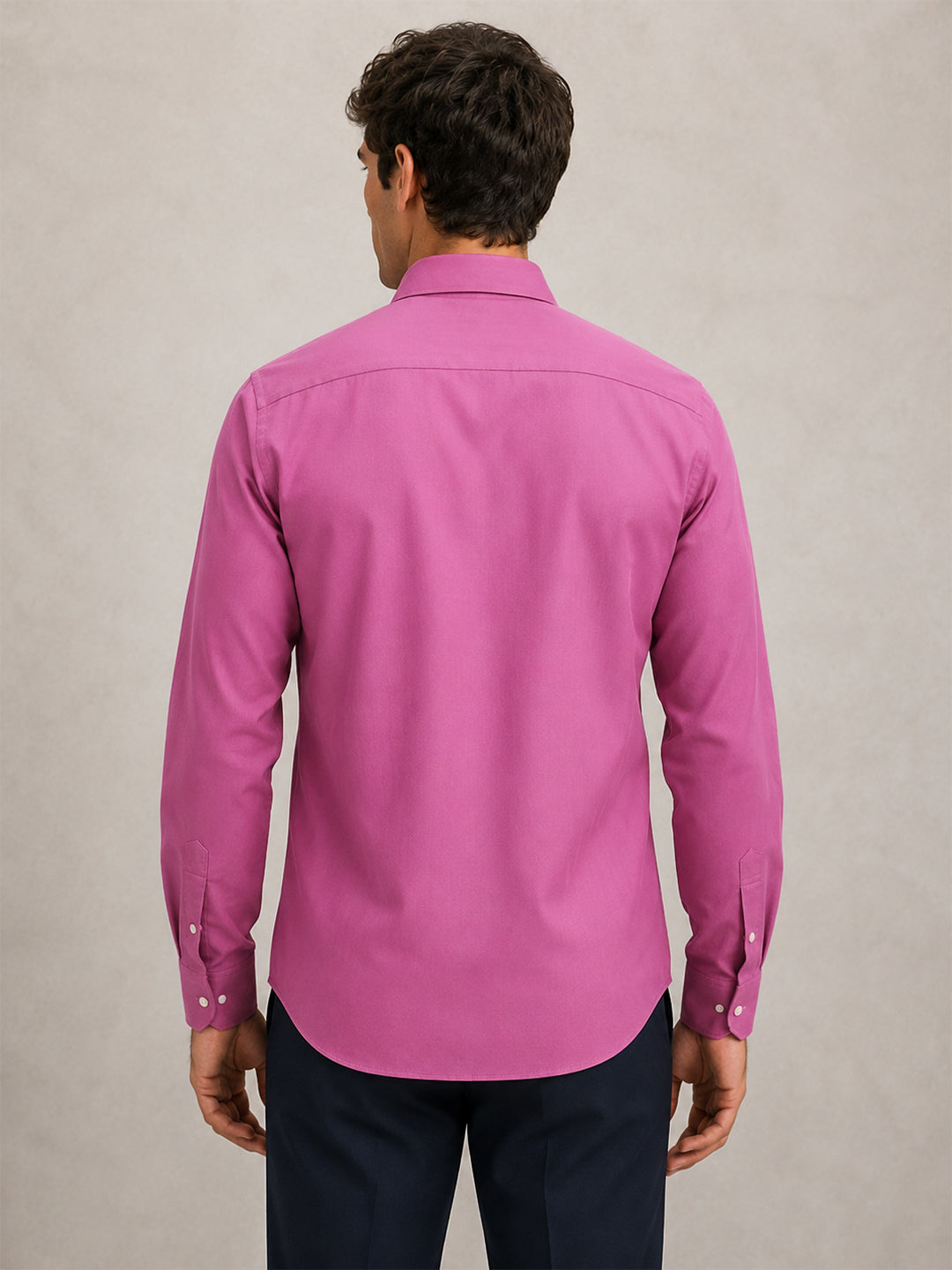Berkeley Men's Regular 100% Cotton Formal Solid Shirt Rose