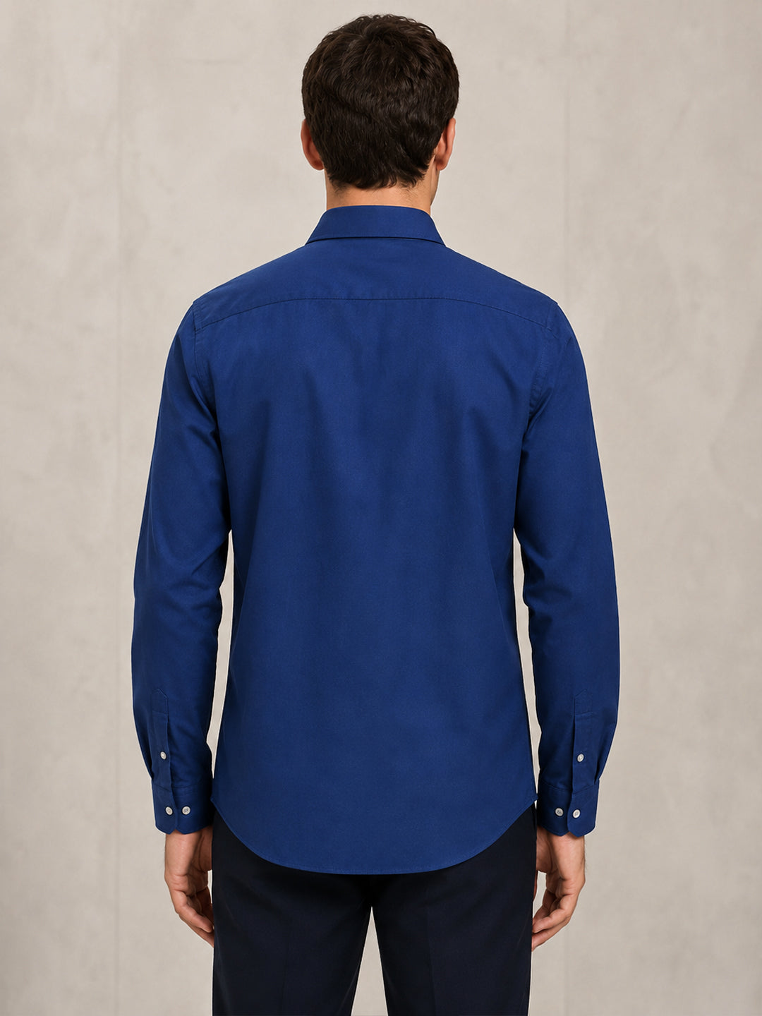 Berkeley Men's Regular Formal Solid Shirt | Premium 100% Cotton Blue