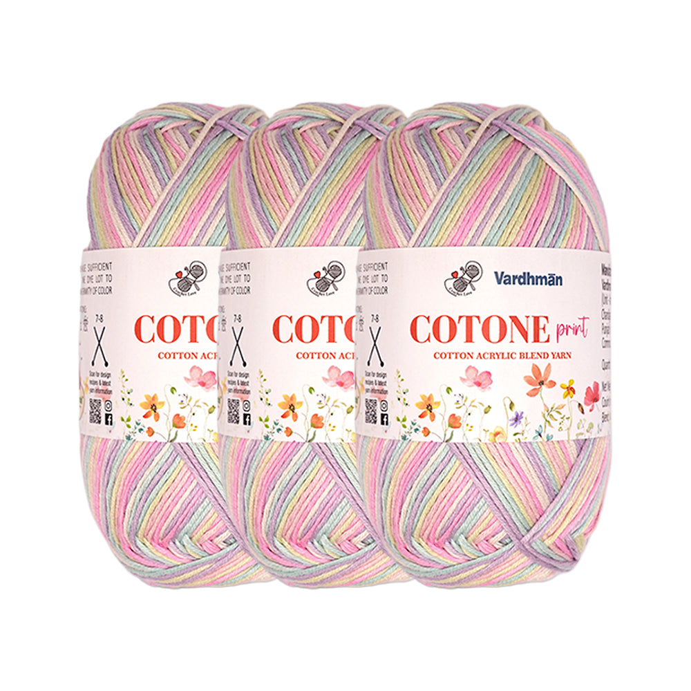 Cotone Print Cotton Acrylic Blend Yarn