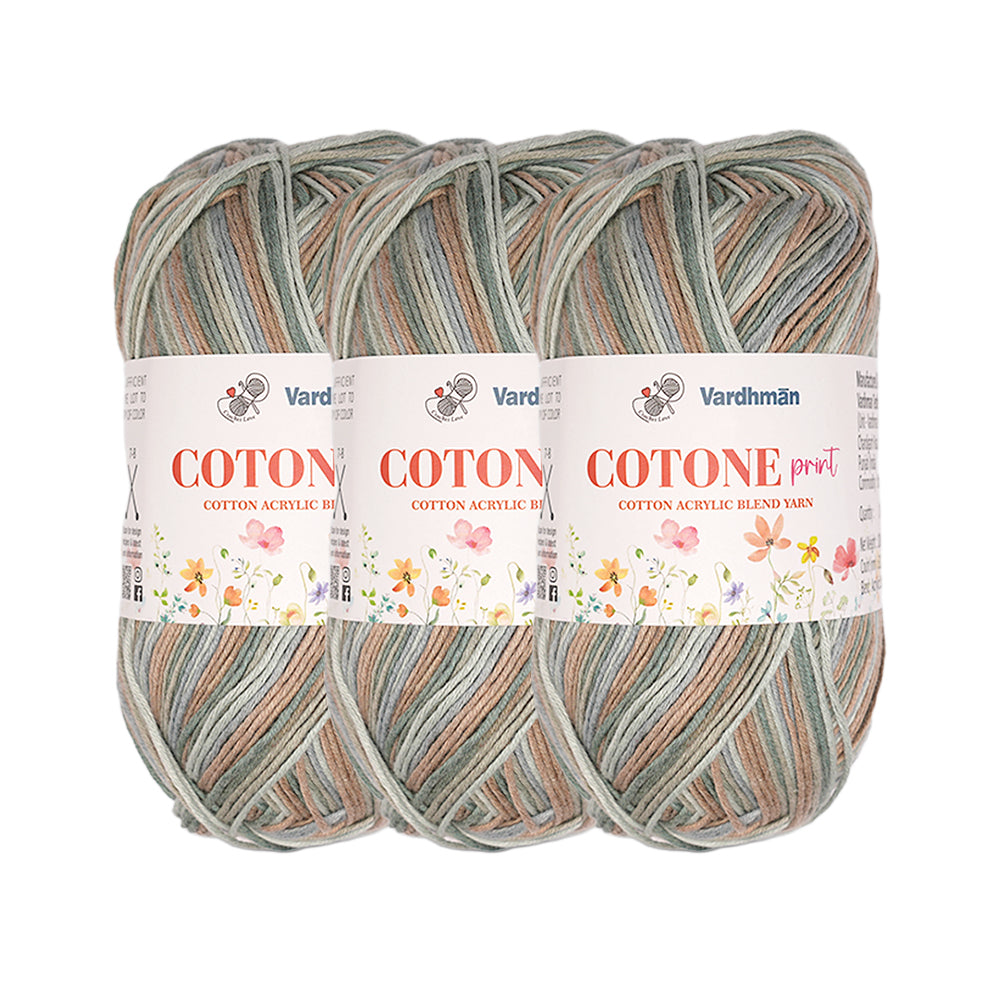 Cotone Print Cotton Acrylic Blend Yarn