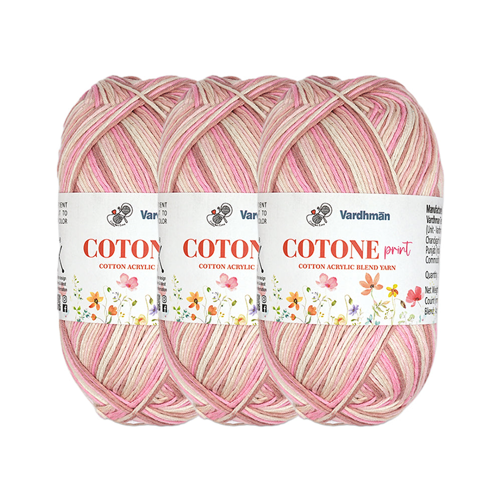 Cotone Print Cotton Acrylic Blend Yarn