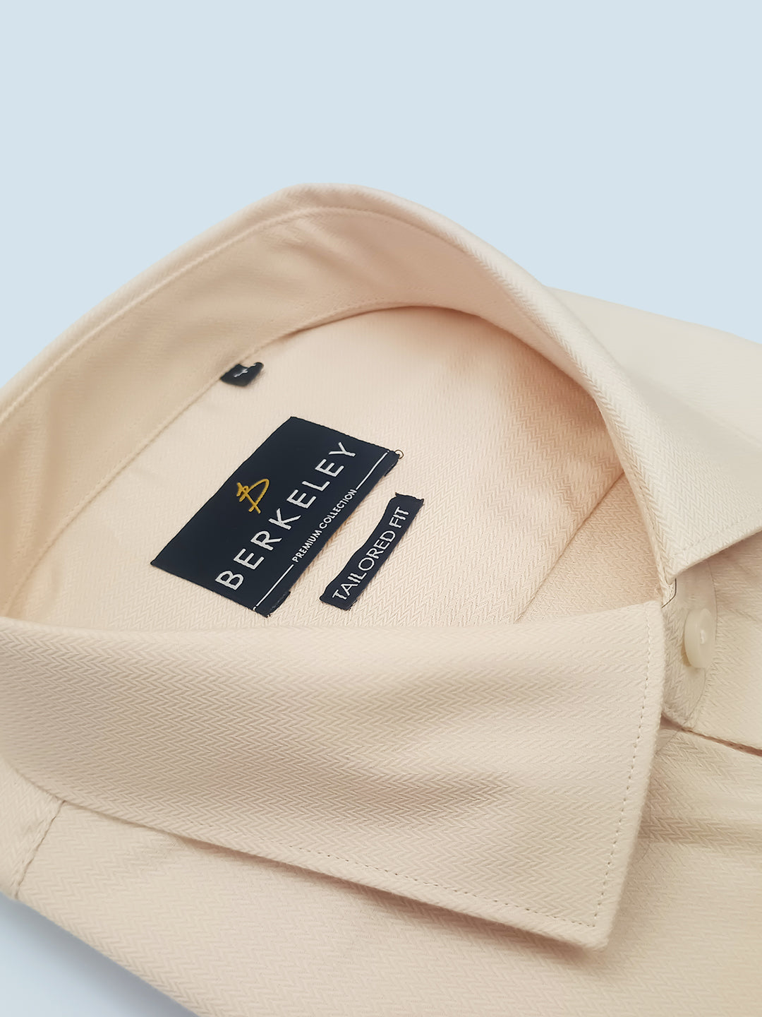 Berkeley Men's Regular 100% Cotton Formal Solid Shirt Peach