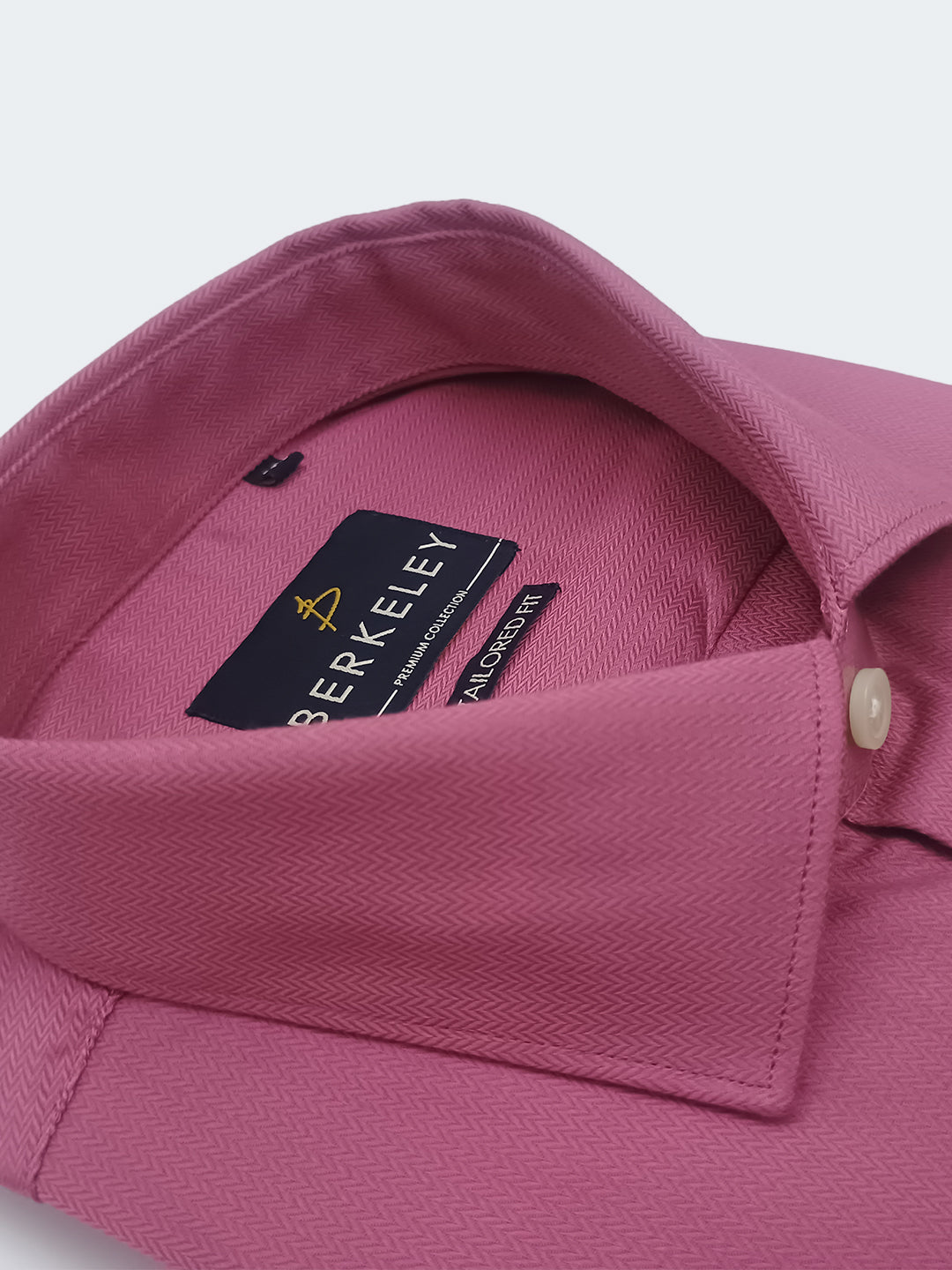 Berkeley Men's Regular 100% Cotton Formal Solid Shirt Rose