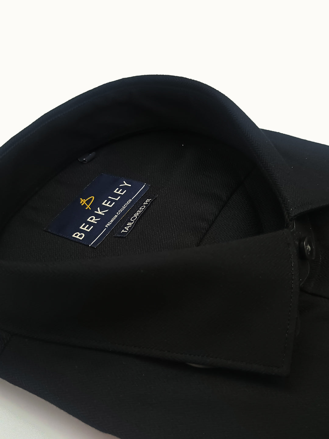 Berkeley Men's Regular 100% Cotton Formal Solid Shirt Black