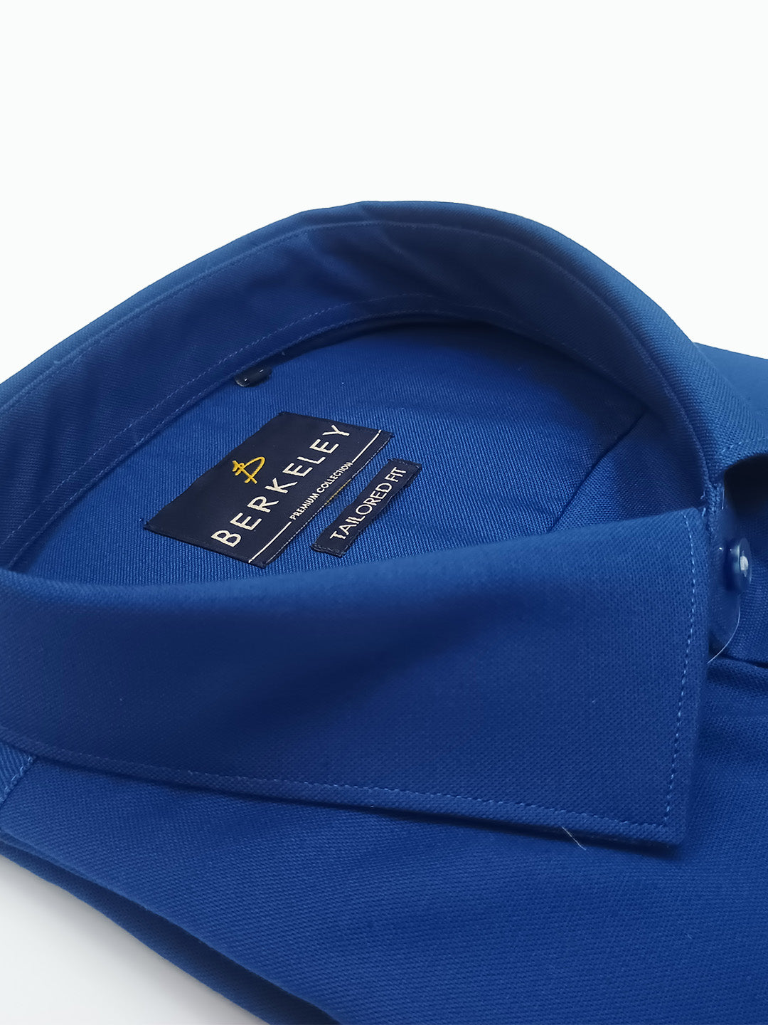 Berkeley Men's Regular Formal Solid Shirt | Premium 100% Cotton Blue