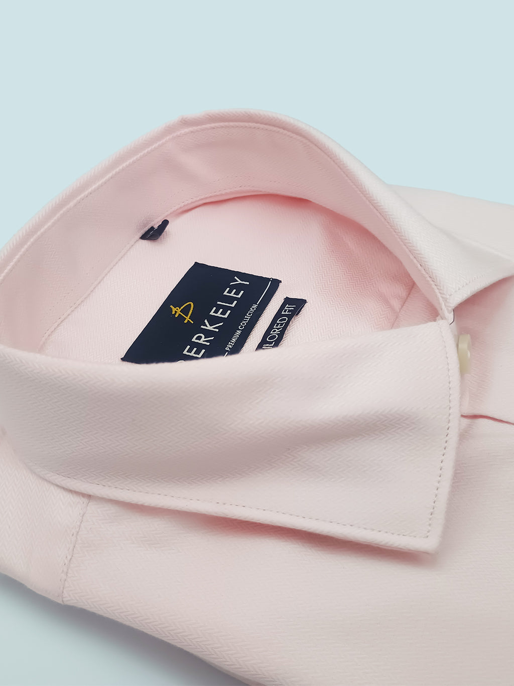 Berkeley Men's Regular 100% Cotton Formal Solid Shirt Pink
