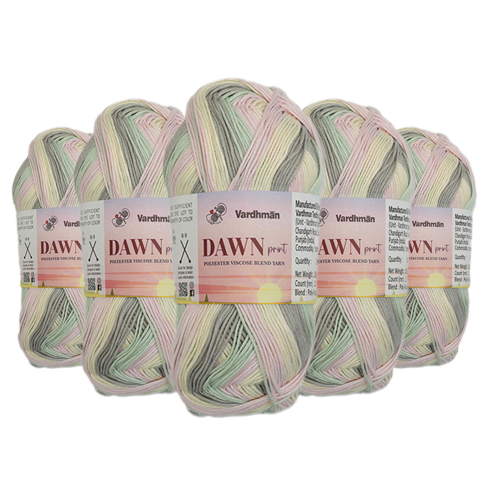 Dawn Print Polyster Viscose Blend Yarn