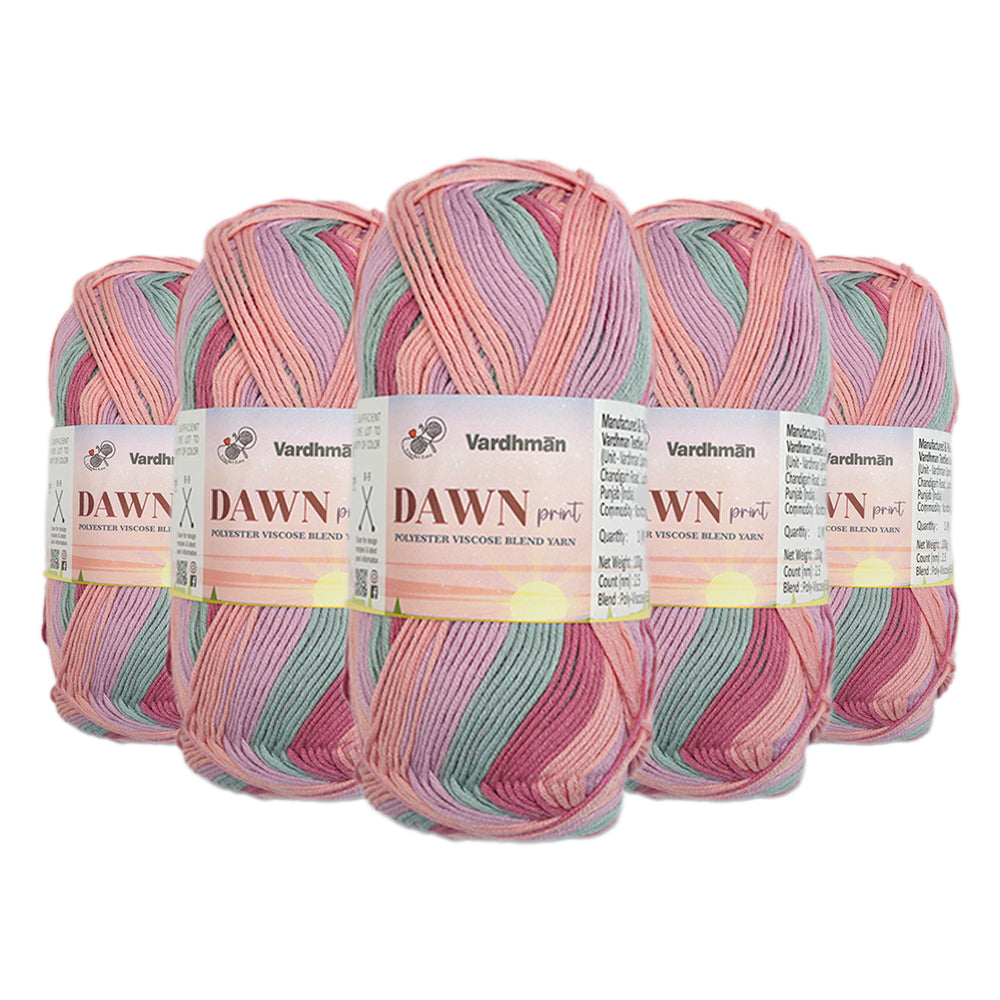 Dawn Print Polyster Viscose Blend Yarn