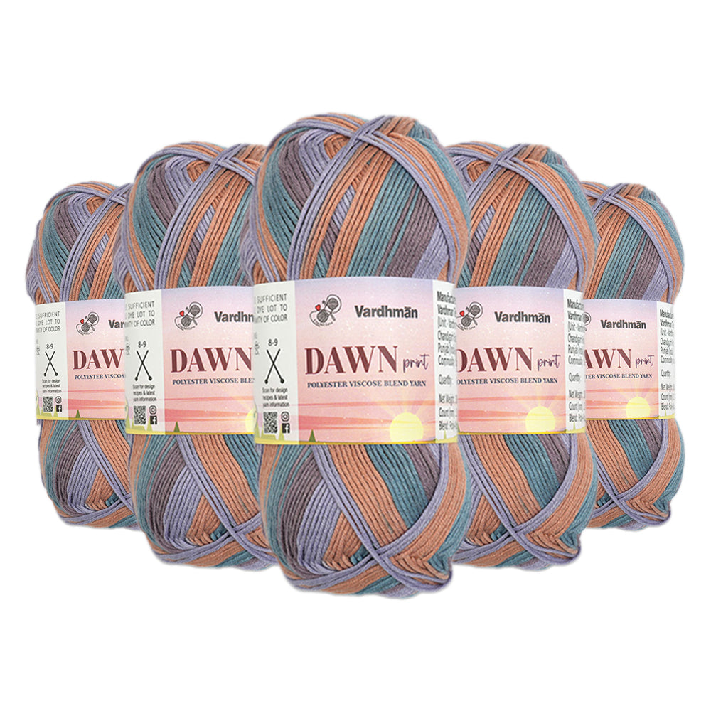 Dawn Print Polyster Viscose Blend Yarn