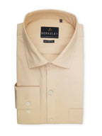 Berkeley Men's Regular 100% Cotton Formal Solid Shirt Peach