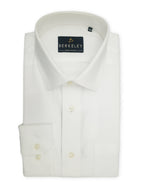 Berkeley 100% Cotton Regular White Formal Shirt For Men