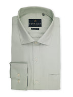 Berkeley Men's Regular 100% Cotton Formal Solid Shirt Pista