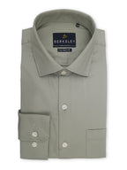 Berkeley Men's Regular 100% Cotton Formal Solid Shirt Olive Green