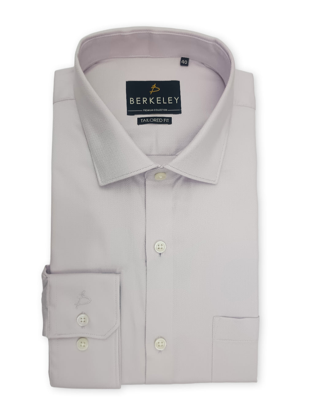 Berkeley Men's Regular 100% Cotton Formal Solid Shirt Lavender