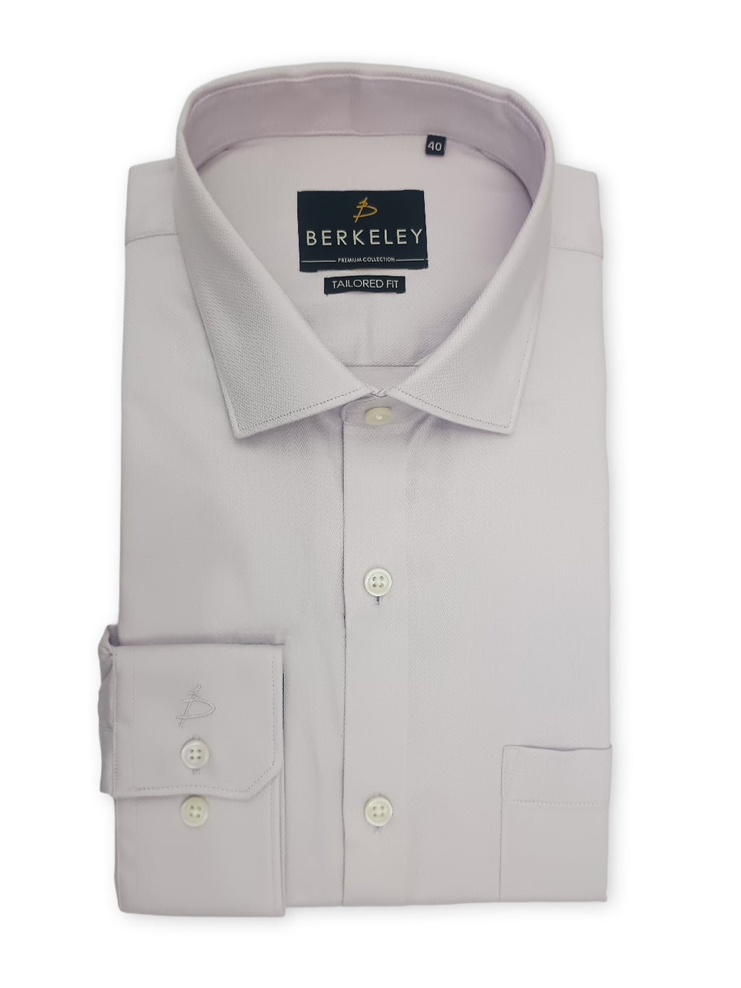 Berkeley Men's Regular 100% Cotton Formal Solid Shirt Lavender