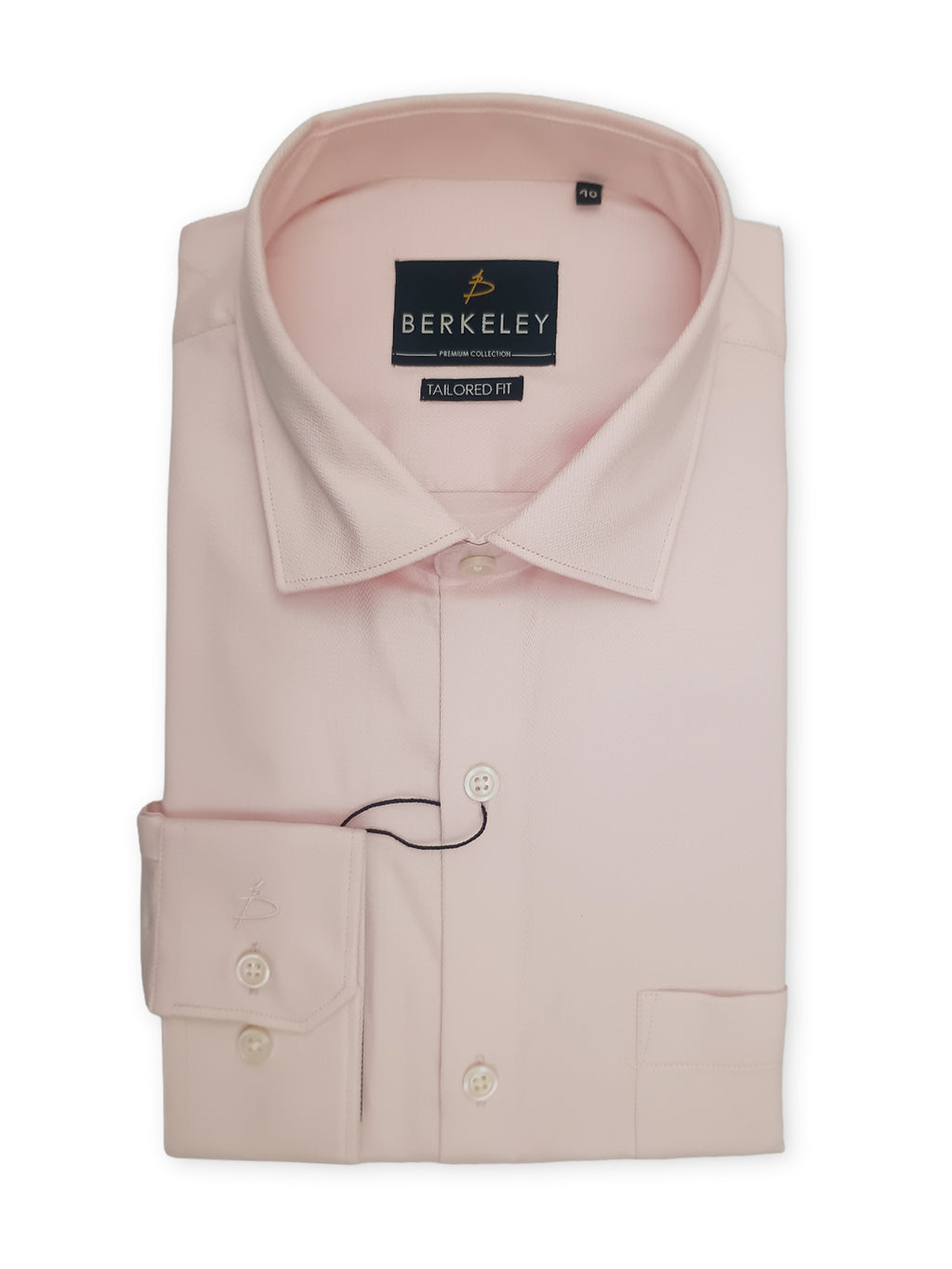 Berkeley Men's Regular 100% Cotton Formal Solid Shirt Pink