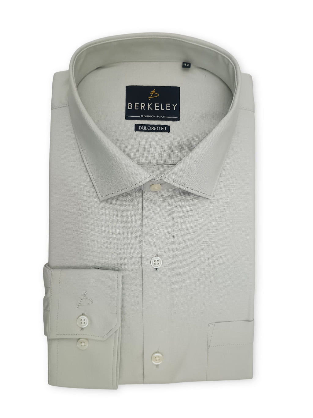 Berkeley Men's Regular Formal Solid Shirt | Premium 100% Cotton Grey