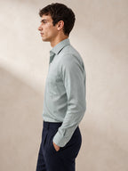 Berkeley Men's Regular 100% Cotton Formal Solid Shirt Olive Green
