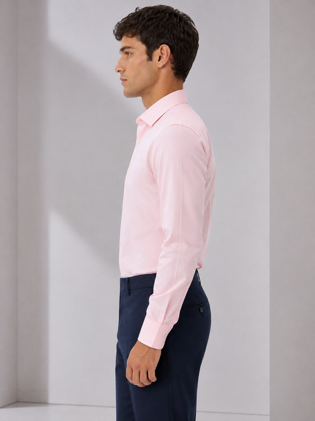 Berkeley Men's Regular 100% Cotton Formal Solid Shirt Pink