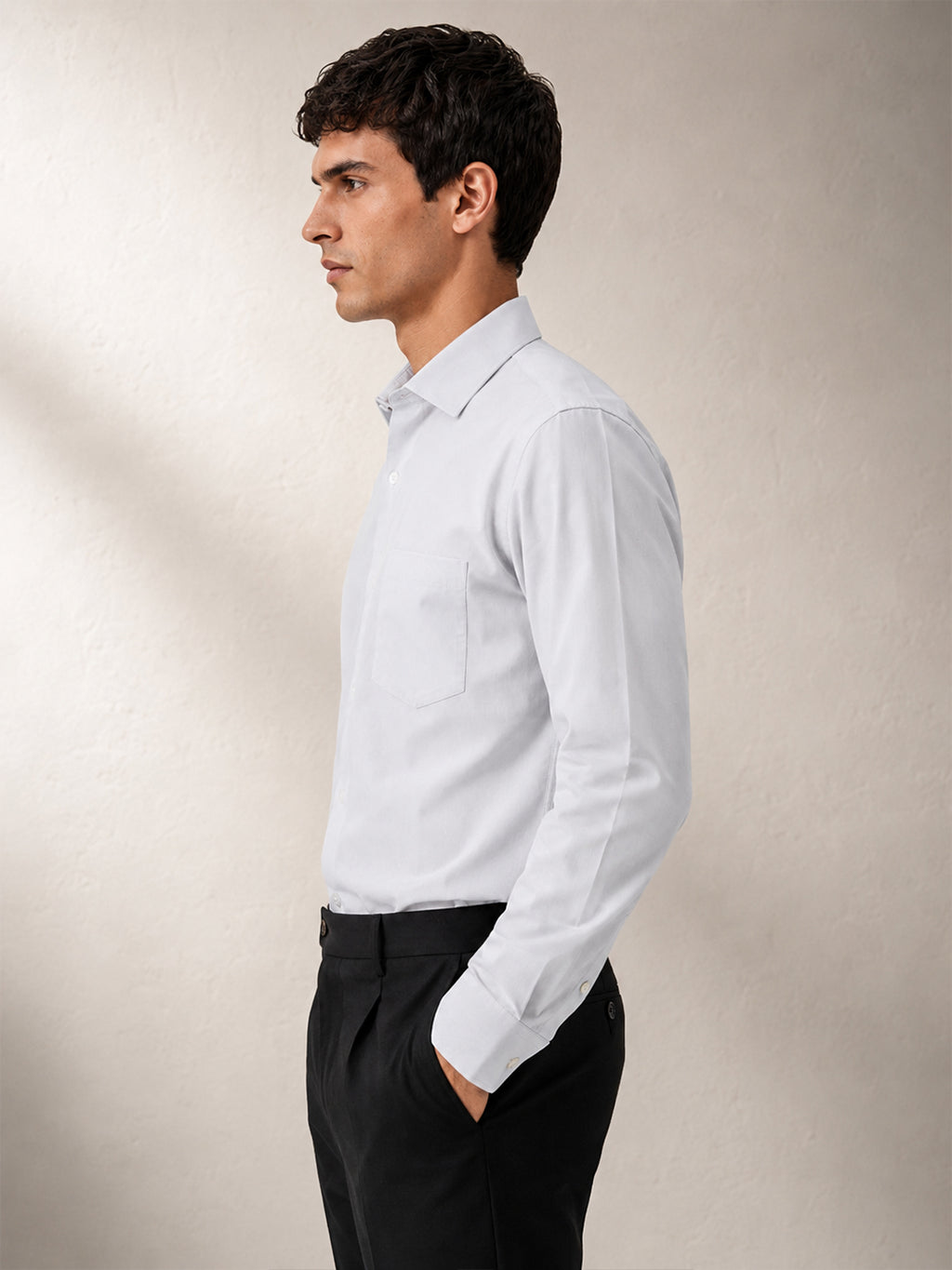 Berkeley Men's Regular Formal Solid Shirt | Premium 100% Cotton Grey