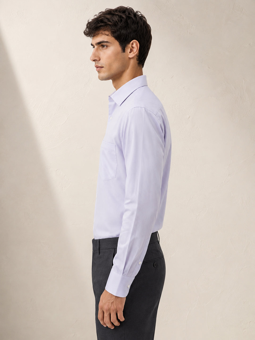 Berkeley Men's Regular 100% Cotton Formal Solid Shirt Lavender