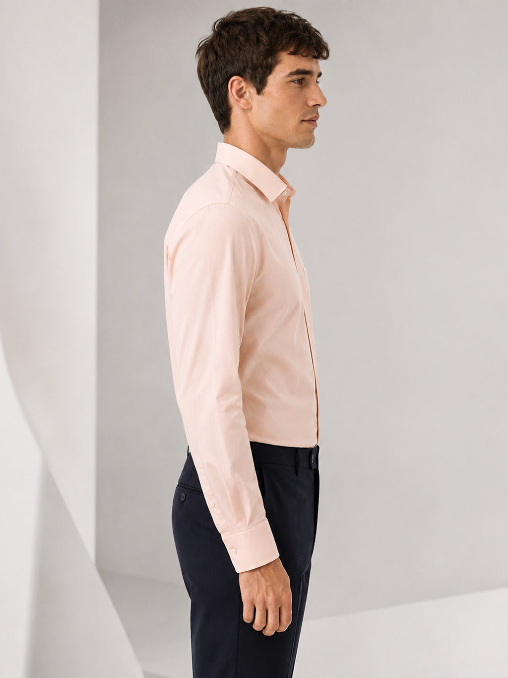 Berkeley Men's Regular 100% Cotton Formal Solid Shirt Peach