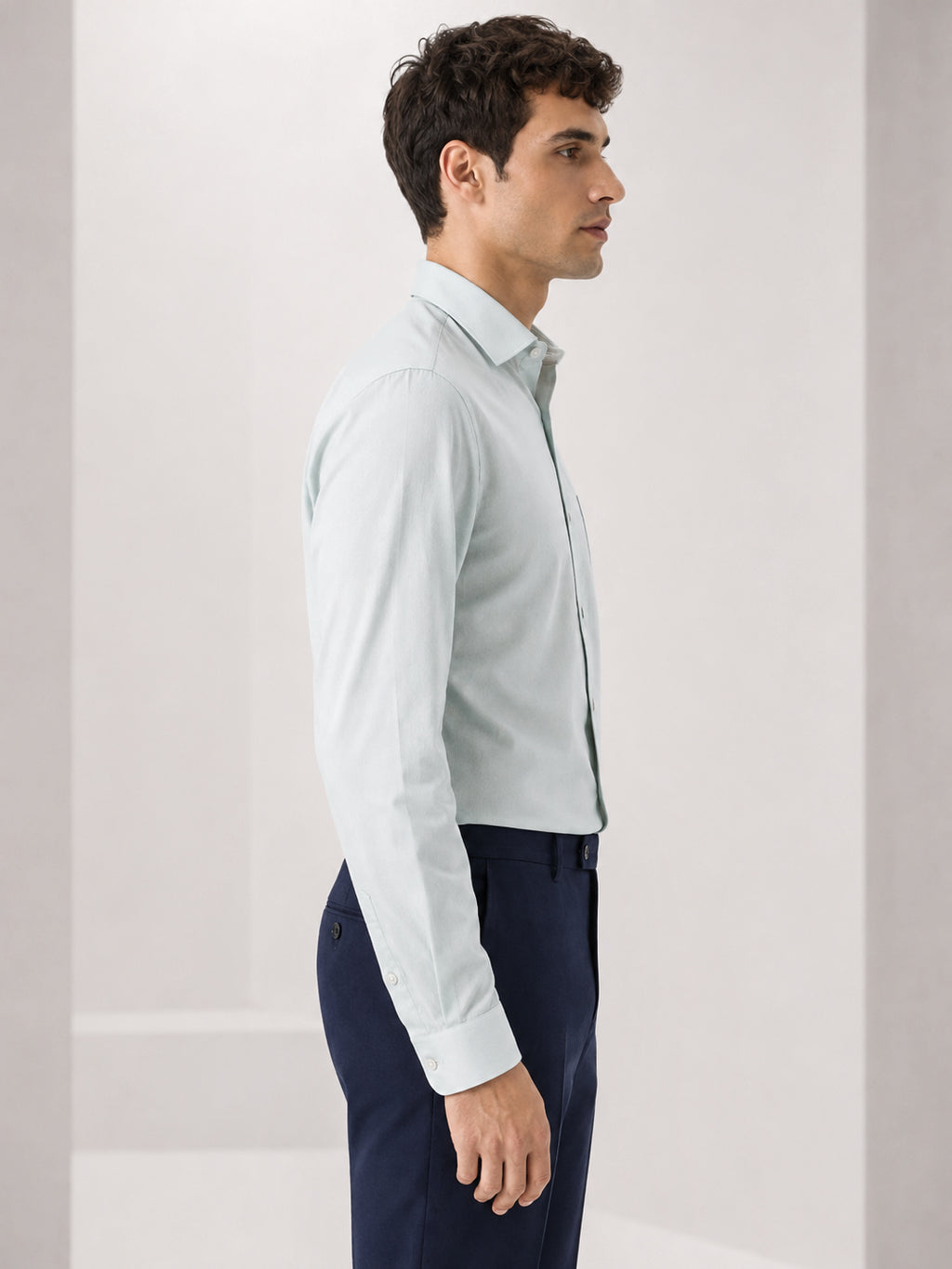 Berkeley Men's Regular 100% Cotton Formal Solid Shirt Pista
