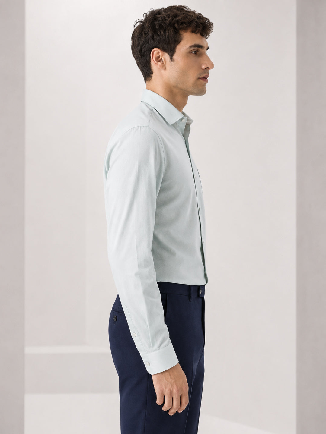 Berkeley Men's Regular 100% Cotton Formal Solid Shirt Pista