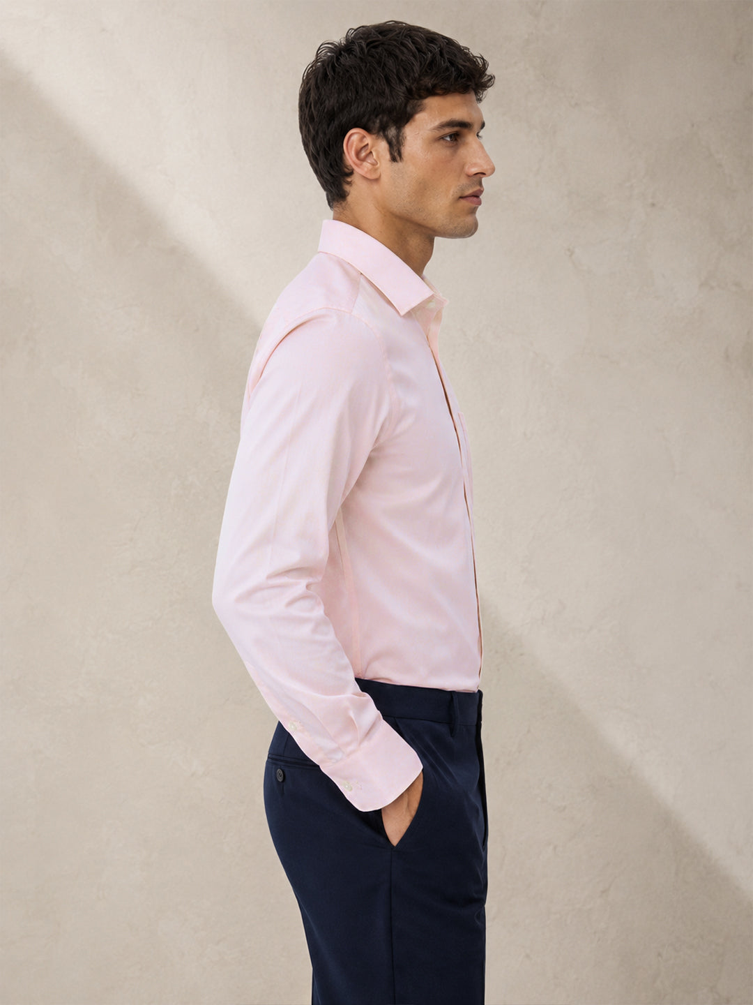 Berkeley Men's Regular 100% Cotton Formal Solid Shirt Pink