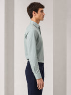 Berkeley Men's Regular 100% Cotton Formal Solid Shirt Olive Green
