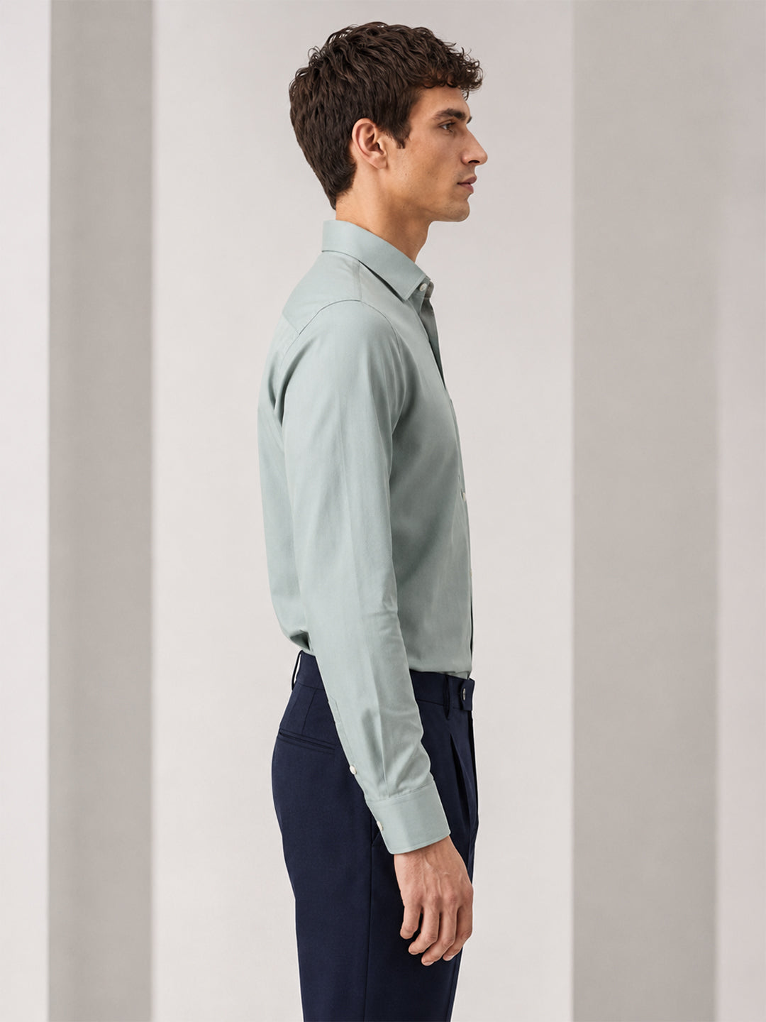 Berkeley Men's Regular 100% Cotton Formal Solid Shirt Olive Green