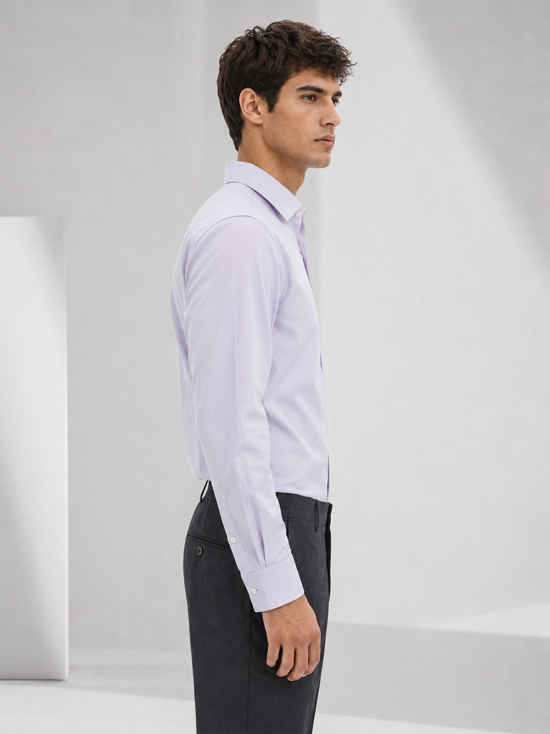 Berkeley Men's Regular 100% Cotton Formal Solid Shirt Lavender