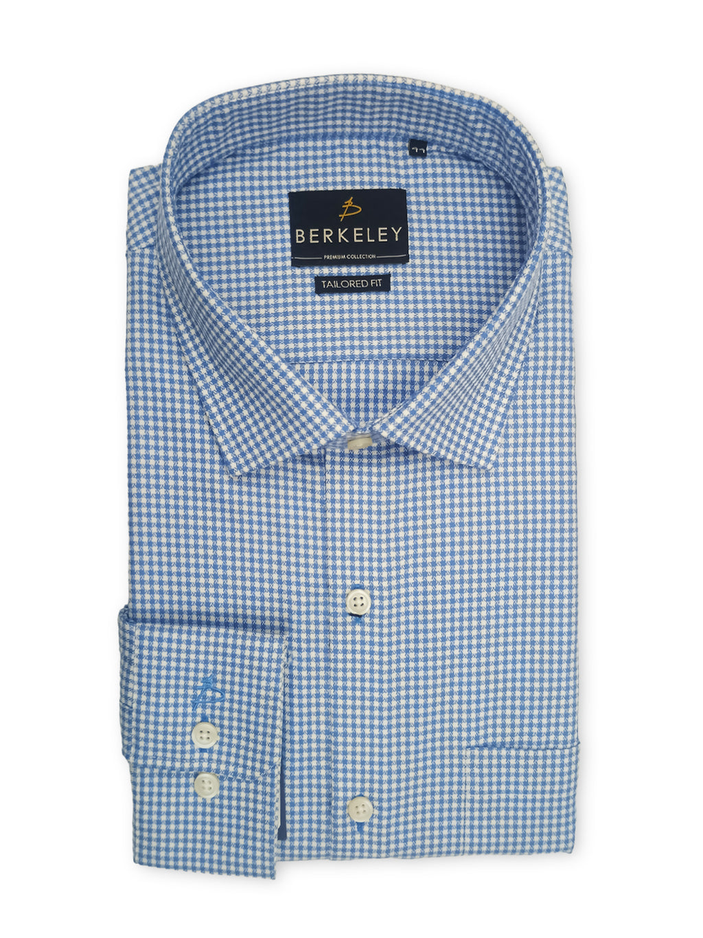 Berkeley Men's 100% Cotton Yarn Dyed Regular Formal Check Shirt