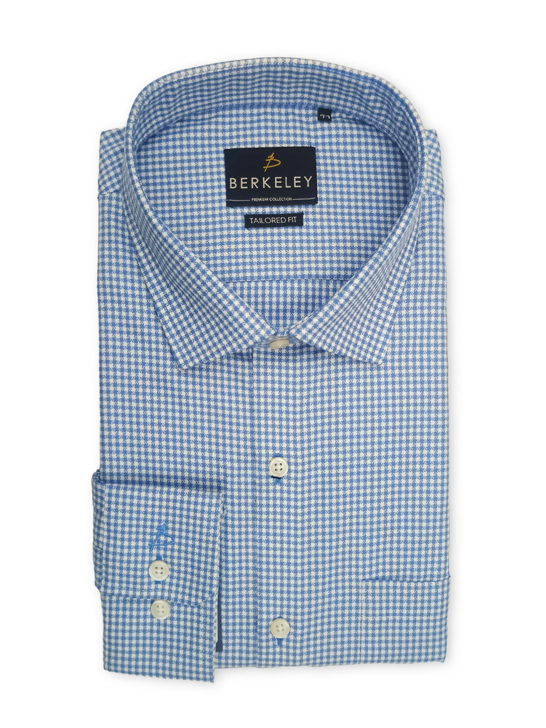 Berkeley Men's 100% Cotton Yarn Dyed Regular Formal Check Shirt
