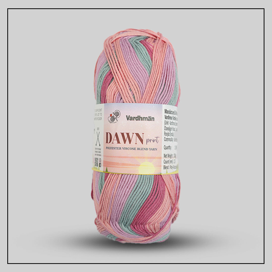 Dawn Print Polyster Viscose Blend Yarn