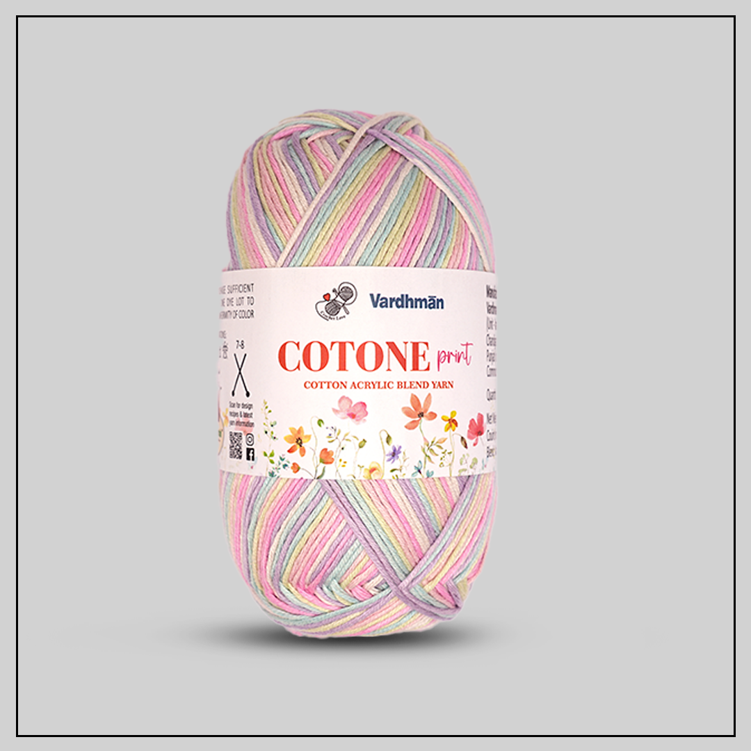 Cotone Print Cotton Acrylic Blend Yarn
